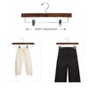 Nature Smile Wooden Pants Skirt Trousers Hangers with Clips (10Pcs