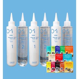 Amos [아모스] 아쿠아 인 플러스 펌 (퍼머제+중화제) 3개 + 랜덤1 [Amos] Aqua In Plus Perm (Perm + Neutralizer) 3ea + Random 1