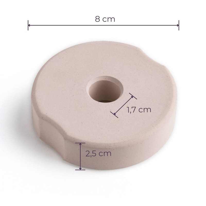 SOFTCOREFOOD Weighted Stone 8 cm for Ironing Glass/Sauerkraut Making/Fermenting (Beige,