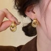 Aretes De Nudo Oro 18k Pendientes Gruesos Joyeria Para Mujer