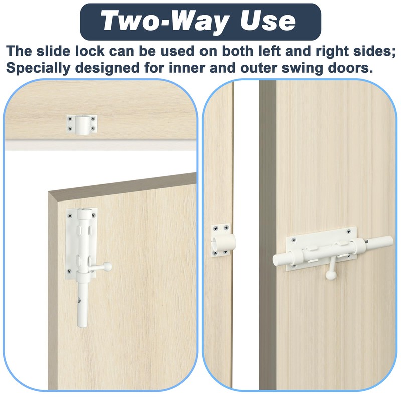 Alise 8 Inch SUS304 Stainless Steel Gate Latch, Padlock-Style Slide