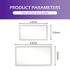 Dogary 2 PCS Car Sun Visor Mirror, HD Shatterproof Metal Grooming Plate, Stick-on Multi-use Makeup Sun-shading Mirror, Universal for Most Vehicles (White)