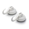 Zeal" Click and Secure Vacuum Suction Cup Hooks, White, Large
