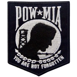 POW MIA You are Not Forgotten Patch Embroidered Morale Applique Iron On Sew On Emblem