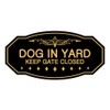Signs ByLITA Victorian Dog in Yard Keep Gate Closed Sign
