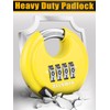 DELSWIN 4 Digit Combination Disc Padlock with Hardened Steel Shackle