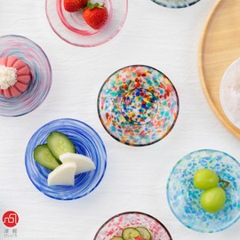 Aderia F-79763 Small Plate, Tsugaru Vidro Plate, 3.9 inches (10 cm), Colored Bean Plate, Nebuta Night Festival, 1 Piece, Made in Japan