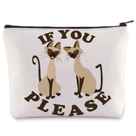 WZMPA - Bolsa de cosméticos para gatos Si and Am, Si por favor