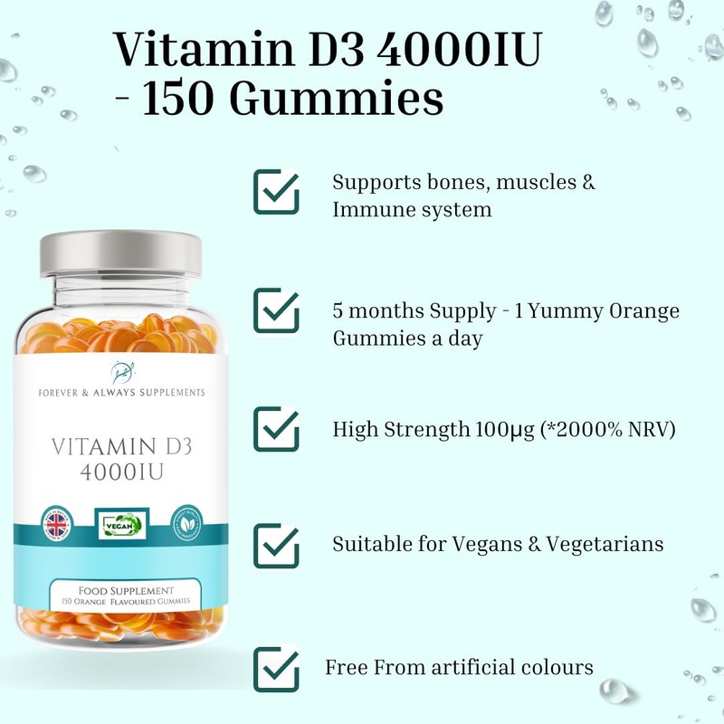 Vitamin D3 4000iu - High Strength 100μg - 5 Months