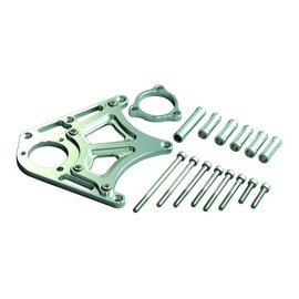 POSH Motorcycle Goods Sprocket Cover with Clutch Piston Base ZRX1100/II/1200S/R (~'08) Silver 071201-03