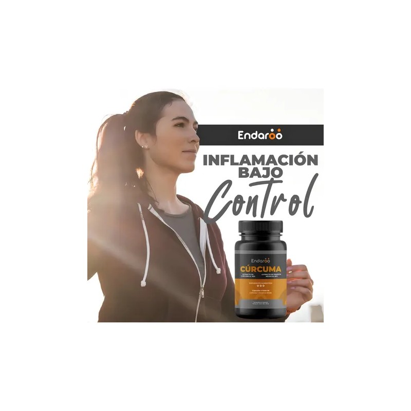 Endaroo Cúrcuma 95% con Pimienta Negra 60 Cápsulas Sin Gluten