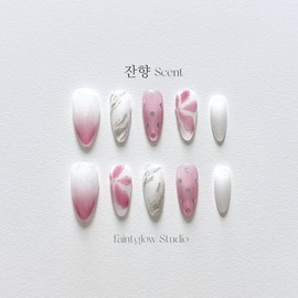 [Reverberation Scent] Handmade nail tips - Coffin Egg / [잔향 Scent] 수제네일팁 - 코핀에그