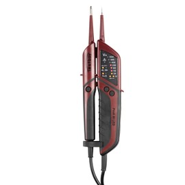 Testboy Profi III 2220028 LED Two-Pole Voltage Tester CAT IV 1000 V with FI Test (Optical Display via LED, One-Hand Operation, Test without Finger Contact), Red/Black