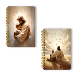 2pcs Inspirational Spiral Notebook with Inspirational Bible Verses, His mercies are new every morning--Lamentations 3:23. Ideal Birthday or Christian Gifts , Ideal for School or Office, 50 Pages 5.5x 8.3inch