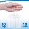 Mifflin-USA Luggage Tags with Transparent Loops (Clear, 10 Pack), Waterproof