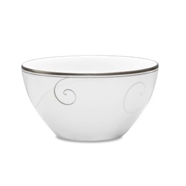 Noritake Platinum Wave 6" Rice Bowls, Set of 4