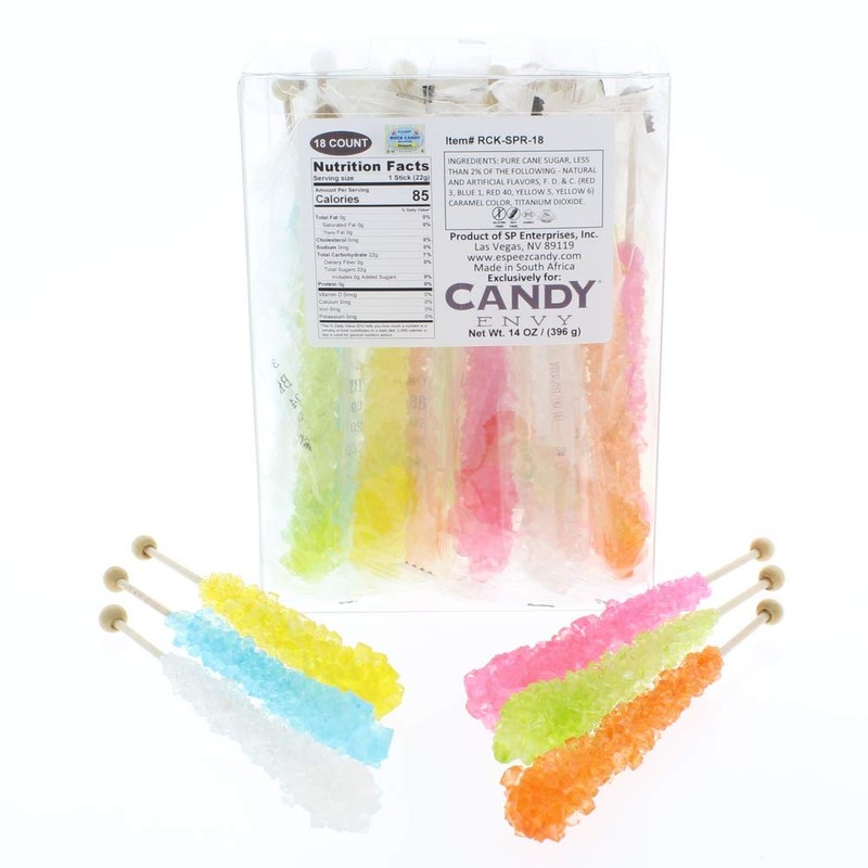 Spring Rock Candy on a Stick - 18 Count -