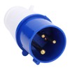 2Pcs 32A Industrial Plug, 3‑Pin 1‑Phase Explosion‑Proof 220‑250v, Waterproof Industrial