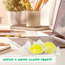 Gourmet Yellow Pineapple Soft Taffy Chews by It's Delish – 8 Oz (Half Pound Bag) – Individually Wrapped Yellow Taffies Chewy Banana Flavored Fruit Chews – USA Made & Kosher