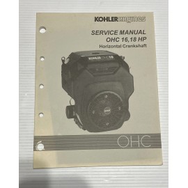KOHLER ENGINE SERVICE MANUAL BOOK OHC 16,18 HP HORIZONTIAL SHAFT TP-2480