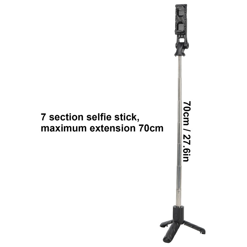 Selfie Tripod Stand Multi Angle Shooting 360° Rotation 70cm Telescopic