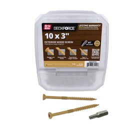 Grip-Rite GRDF3STT5 DeckForce #10 x 3 Nano Coated Wood Screws, Tan, 5lb Box