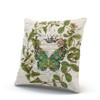 ONGING Decorative Throw Pillow Case Green Bohemian Scripts French Botanical