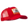 California State Flag Patched Twill Mesh Cap - Red OSFM