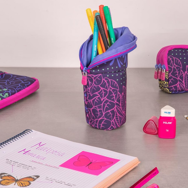 MILAN® Fireflies Series Vertical Pencil Case Purple