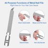 HomeyEra- Lima de uñas de metal para uñas naturales, limas