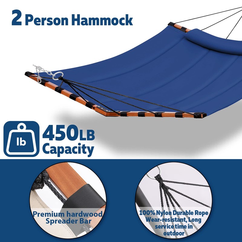 TegerDeger 12FT 2 Person Hammock Large Hammock 450LB Capacity with