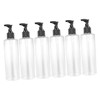 SAFIGLE 6Pcs 250ml PET Plastic Press Pump Bottles Random Pump