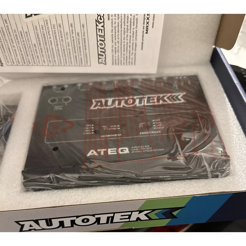 Autotek 7007 1/2 DIN 4-Band 2-Way Equalizer/Cros