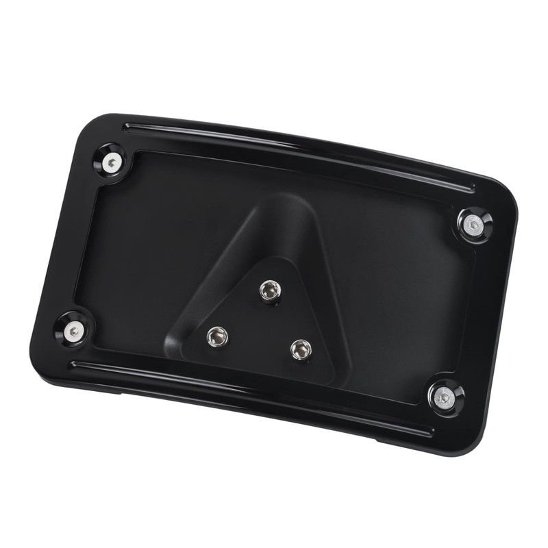 HDBUBALUS Motorcycle Curved Laydown License Plate Mount with Frame Fit