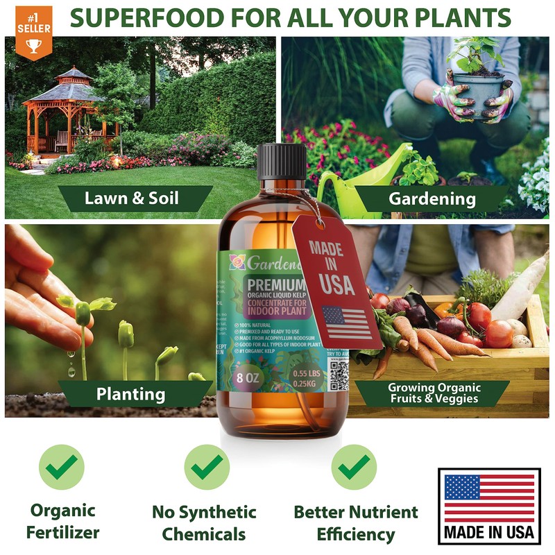 Organic Tropical Plant Fertilizer by Gardenera - 16 oz -