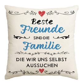 Senken Best Friends Cushion Cover, Best Friends Gifts, Birthday Gift for Boyfriend, Gift for Friend, Cushion Love Decorative Cushion Cover, Decorative 45 x 45 cm