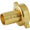 fittingteile Hose Nozzle with Wing Union Nut, Flat Sealing Brass