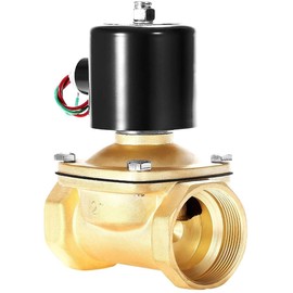 BACOENG Brass Electric Solenoid Valve 2" AC110V (NPT, Normally Closed)