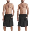 ANUFER Mens Adjustable Bath Towel Wrap - Wearable Towel Skirt