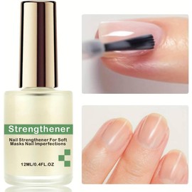 Nail Strengthener for Women: 3 IN 1 Nail Pink Nail Hardener Extra Strong and Growth - Nail Polish Hardener for Weak and Damaged Nails 12ml (A-1PC)