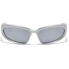 GNOLONG Y2k Wrap Around Sunglasses for Women Men Sport Oval Shades Retro Vintage Rave Running Sunglasses UV400 Protection