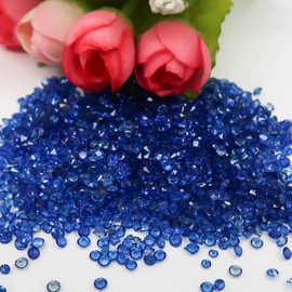 TOAOB 12000 Pieces Blue Table Scatter Crystals Acrylic Diamonds Rhinestones 3mm for Table Decorations Wedding Decoration Bridal Shower Decoration