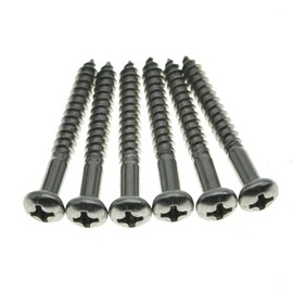 KAISH - Juego de 6 tornillos de montaje para puente de trémolo de guitarra Phillips de acero inoxidable para Fender Strat/Stratocaster