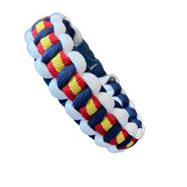 MIBANDERA Spain Flag Bracelet for Men Women - Braided Rope Spain Leather Bracelet with Clasp, Cotton