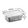 50 Small Aluminum Foil Trays Containers with Paper Lids 500ml
