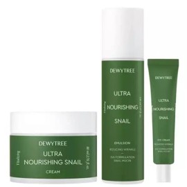 Dewytree [듀이트리]울트라 바이탈라이징 달팽이 크림 80ml + 에멀젼 150ml + 아이크림 주름개선 탄력 Dewtree Ultra Vitalizing Snail Cream 80ml + Emulsion 150ml + Eye Cream Anti-Wrinkle Firming Set