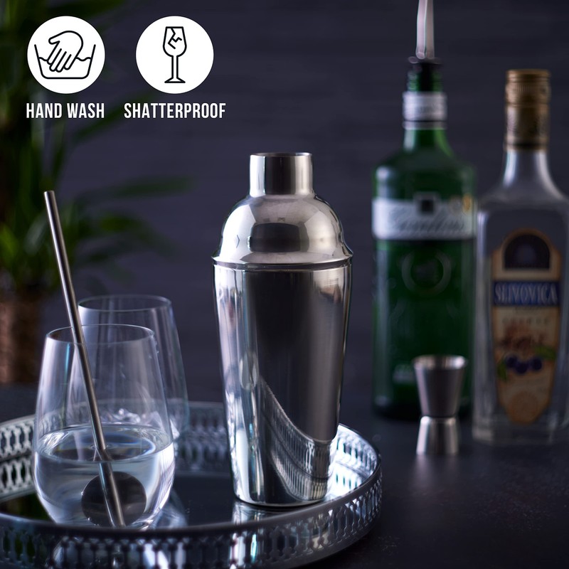 Oak & Steel - 10 Piece Premium Stainless Steel Cocktail