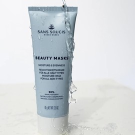 Sans Soucis - Beauty Masks Moisture & Evenness Feuchtigkeitsmaske 75 ml – Vegan - Gesichtspflege Maske mit Hyaluronsäure, Niacinamid & Thermalwasser - Gesichtsmaske für alle Hauttypen
