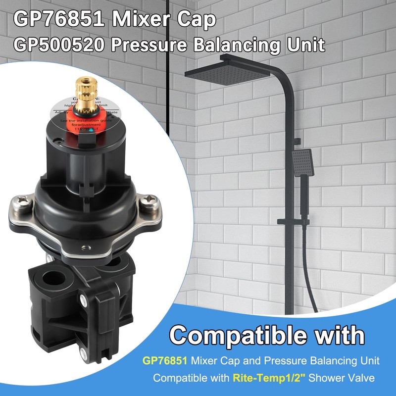 GP76851 Mixer Cap and GP500520 Pressure Balancing Unit, Compatible with