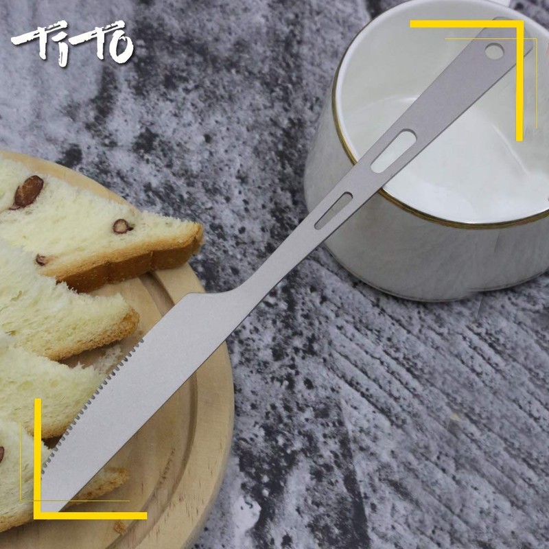 TiTo Titanium Cutlery Set Outdoor Camping Ultra Lightweight Tableware Spoon